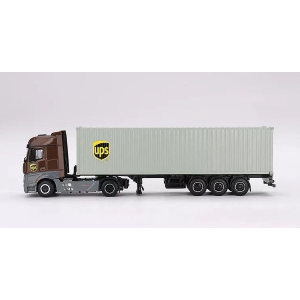 MERCEDES ACTROS WITH 40' CONTAINER UPS EUROPE 2023 1:64 Mini GT Camion Modellino