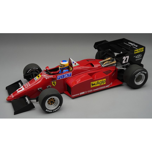 FERRARI 126 C4-M2 N.27 2nd EUROPEAN GP 1984 M.ALBORETO WITH DRIVER 1:18 Tecnomodel Formula 1 Modellino