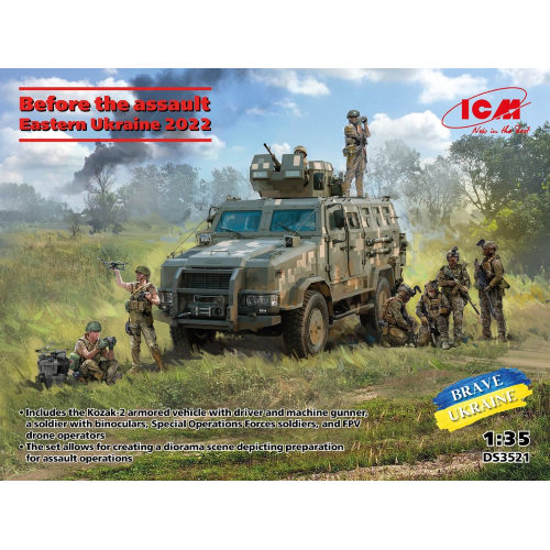 BEFORE THE ASSAULT. EASTERN UKRAINE 2022 KIT 1:35 ICM Kit Mezzi Militari Modellino