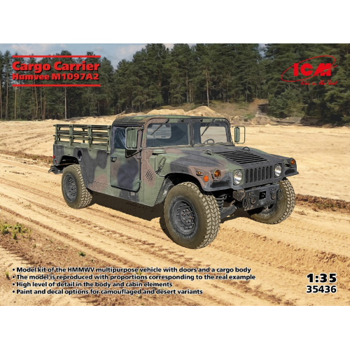 HUMVEE M1097A2 CARGO CARRIER KIT 1:35 ICM Kit Mezzi Militari Modellino