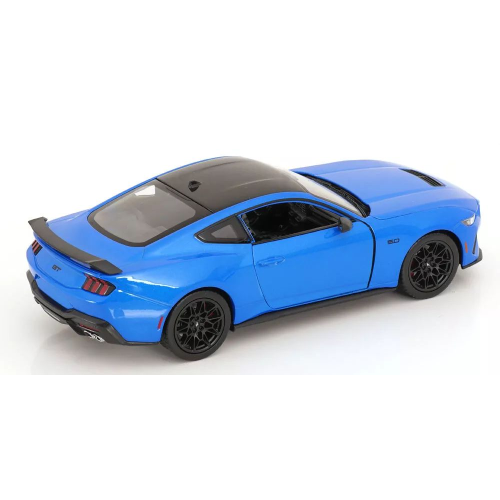 FORD MUSTANG COUPE 2024 METALLIC BLUE 1:24 Welly Auto Stradali Modellino