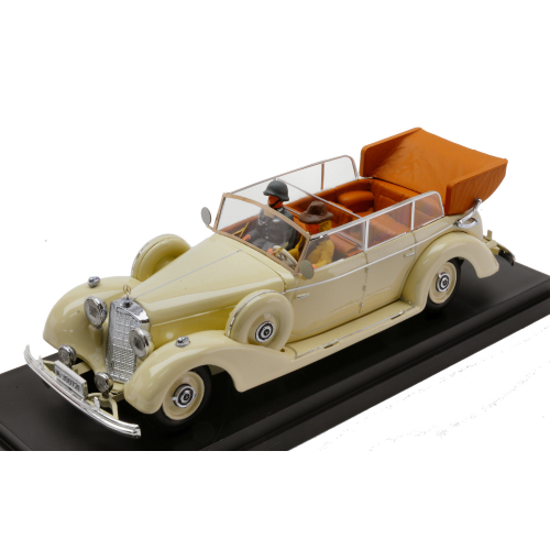 MERCEDES 770 K CABRIOLET 1938 EVA BRAUN AND SS MILITARY GUARD 1:43 Rio Personaggi Storici Modellino