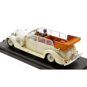 MERCEDES 770 K CABRIOLET 1938 EVA BRAUN AND SS MILITARY GUARD 1:43 Rio Personaggi Storici Modellino