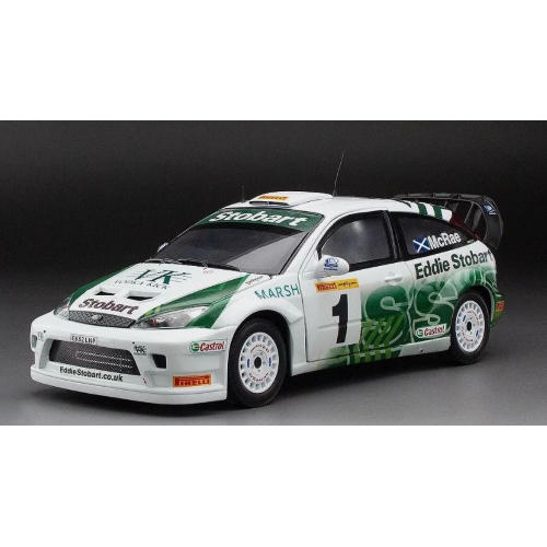 FORD FOCUS WRC N.1 PIRELLI INTERNATIONAL RALLY 2005 COLIN MC RAE 1:18 SunStar Auto Rally Modellino