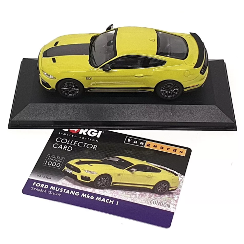 FORD MUSTANG Mk6 MACH 1 GRABBER YELLOW 1:43 Vanguards Auto Stradali Modellino