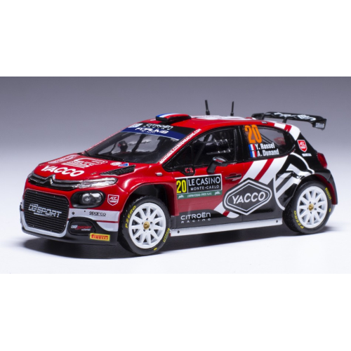 CITROEN C3 RALLY 2 N.20 RALLY MONTE CARLO 2024 ROSSEL-DUNAND 1:43 Ixo Model Auto Rally Modellino