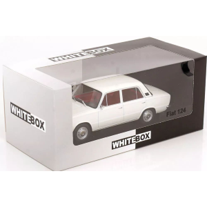 FIAT 124 1970 WHITE 1:24 Whitebox Auto Stradali Modellino