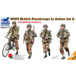 WWII BRITISH PARATROOPS IN ACTION SET A KIT 1:35 Bronco Model Kit Figure Militari Modellino