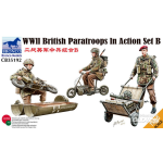 WWII BRITISH PARATROOPS IN ACTION SET B KIT 1:35 Bronco Model Kit Figure Militari Modellino