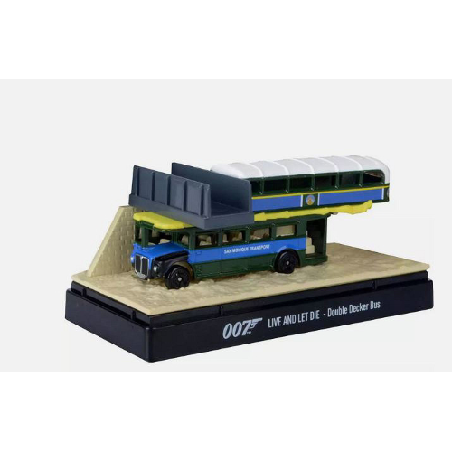 DOUBLE DECKER BUS "LIVE AND LET DIE" 007 JAMES BOND COLLECTION cm 12 MotorMax Auto Stradali Modellino