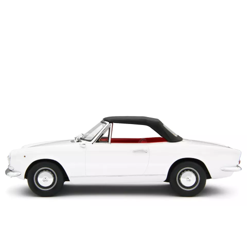 FIAT 124 SPORT SPIDER AS (1438 CC.) 1968 WHITE 1:18 Laudo Racing Auto Stradali Modellino