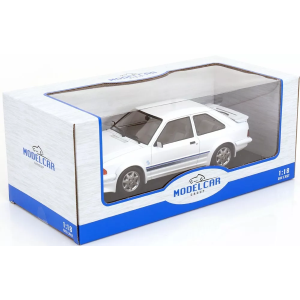 FORD ESCORT MK III RS TURBO 1985 WHITE 1:18 ModelCarGroup Auto Stradali Modellino