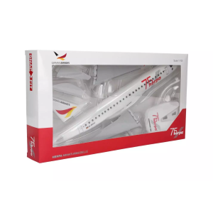 EMBRAER E190 GERMAN AIRWAYS "HERPA 75 YEARS" 1:100 Herpa Aerei Modellino