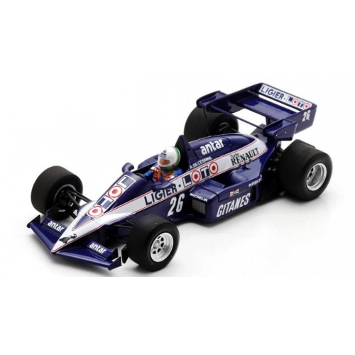 LIGIER JS23 N.26 5tH SOUTH AFRICAN GP 1984 ANDREA DE CESARIS 1:43 Spark Model Formula 1 Modellino