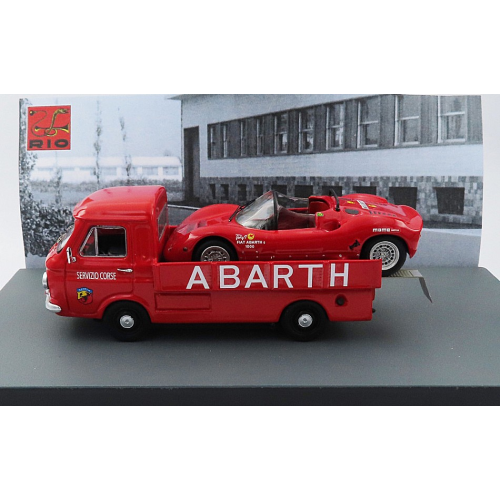 FIAT 241 SERVIZIO CORSE ABARTH 1970 + FIAT ABARTH 1000 SP 1:43 Rio Auto Competizione Modellino