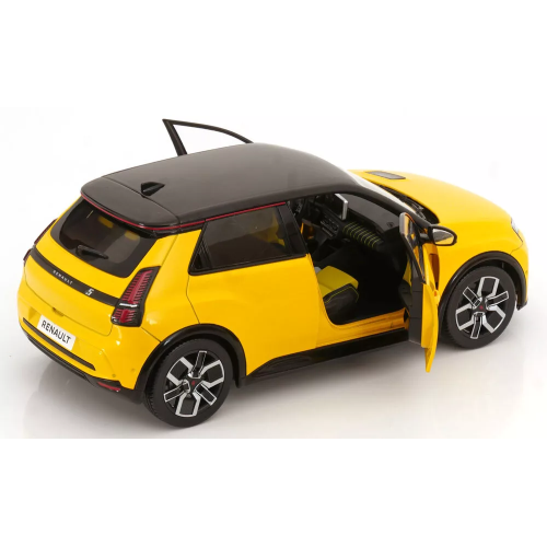 RENAULT 5 E-TECH 100% ELECTRIC 2024 POP YELLOW-BLACK 1:18 Norev Auto Stradali Modellino