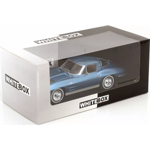 CHEVROLET CORVETTE (C2) STRINGRAY 1963 BLUE 1:24 Whitebox Auto Stradali Modellino