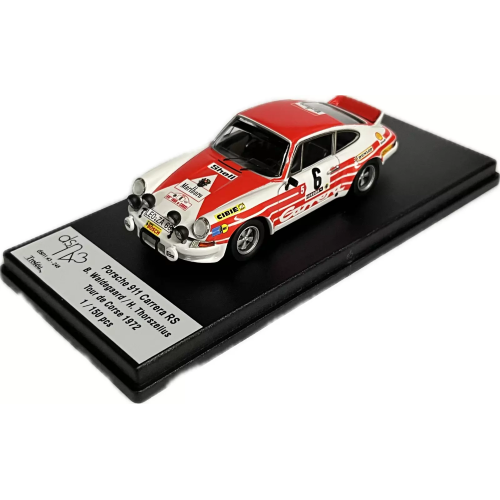 PORSCHE CARRERA RS TOUR DE CORSE 1972 WALDEGAARD-THORSZELIUS 1:43 Trofeu Auto Rally Modellino