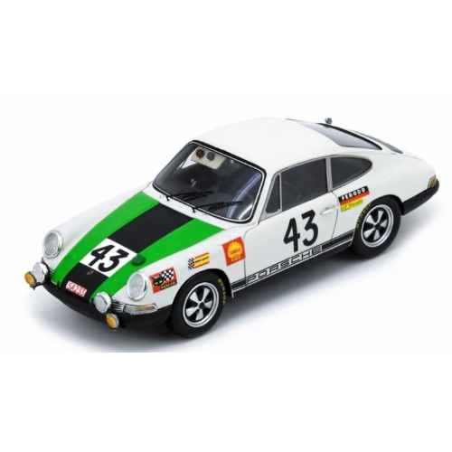 PORSCHE 911T N.43 12th 24H LE MANS 1968 J.P.GABAN-R.VANDERSCHRICK 1:43 Spark Model Auto Competizione Modellino
