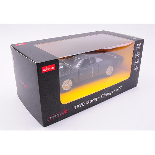 DODGE CHARGER R/T 1970 ENGINE VERSION BLACK 1:36 Rastar Auto Stradali Modellino