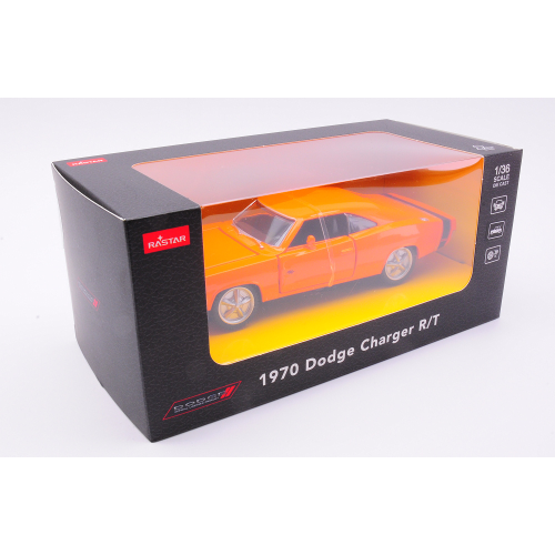 DODGE CHARGER R/T 1970 ORANGE 1:36 Rastar Auto Stradali Modellino