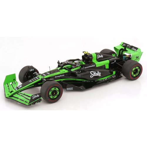 SAUBER C44 TEAM STAKE KICK N.24 BAHRAIN GP 2024 ZHOU GUANYU 1:18 Solido Formula 1 Modellino