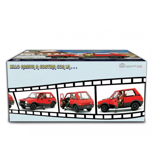 INNOCENTI DE TOMASO TURBO 1983 RED C/JERRY CALA' (BILLO) FIGURE 1:18 Laudo Racing Movie Modellino