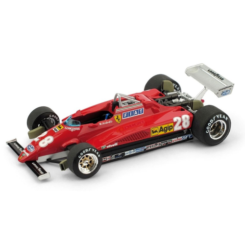 FERRARI 126 C2 MARIO ANDRETTI 1982 N.28 3rd ITALY GP 1:43 Brumm Formula 1 Modellino