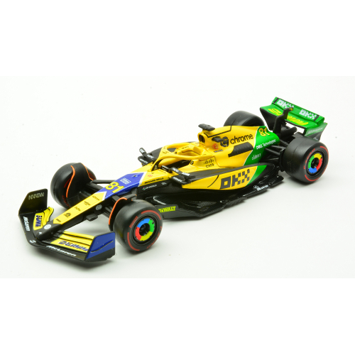 MCLAREN MCL 38 N.81 2nd MONACO GP 2024 OSCAR PIASTRI "SENNA 30th Anniversario" 1:43 Burago Formula 1 Modellino