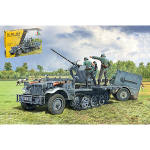 SD KFZ 10/4 W/FLAK 30 AND CREW KIT 1:35 Italeri Kit Mezzi Militari Modellino