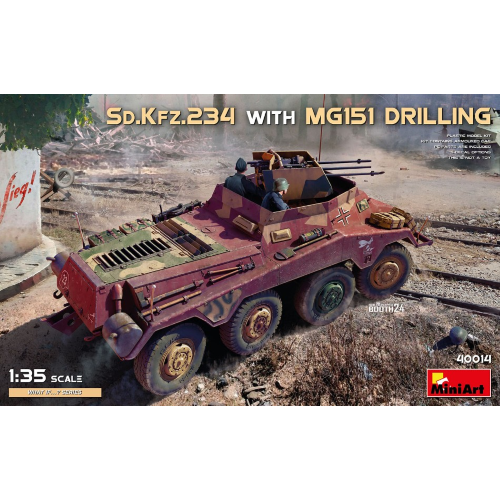Sd.Kfz.234 WITH MG151 DRILLING KIT 1:35 Miniart Kit Diorami Modellino