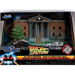 DIORAMA CLOCK TOWER BACK TO THE FUTURE (CARS mm 40) NANO SCENE Jada Toys Movie Modellino