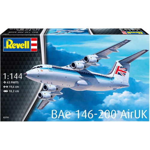 BAe 146-200 AirUK KIT 1:144 Revell Kit Aerei Modellino