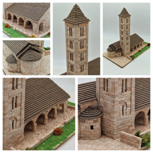 MONASTERO IGLESIA DE SANTA EULALIA PCS 4950 1:80 Aedes Ars Kit Art.Vari Modellino