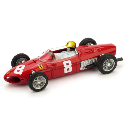 FERRARI 156 F1 RICARDO RODRIGUEZ 1961 N.8 ITALY GP WITH PILOTE 1:43 Brumm Formula 1 Modellino