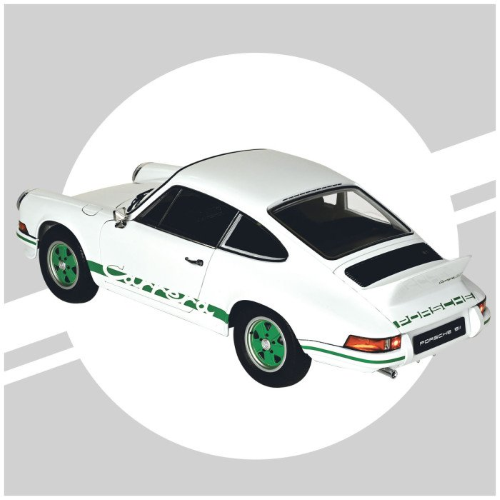 PORSCHE 911 RS 2.7 WHITE METAL KIT SOUNDS/LIGHTS/OPENINGS-713 PARTS 1:8 Ixo Model Kit Auto Modellino