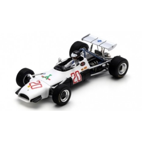 BRABHAM BT30 N.20 GERMAN GP 1969 KURT AHRENS 1:43 Spark Model Formula 1 Modellino