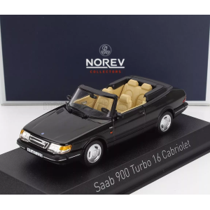 SAAB 900 TURBO 16 CONVERTIBLE 1992 BLACK 1:43 Norev Auto Stradali Modellino