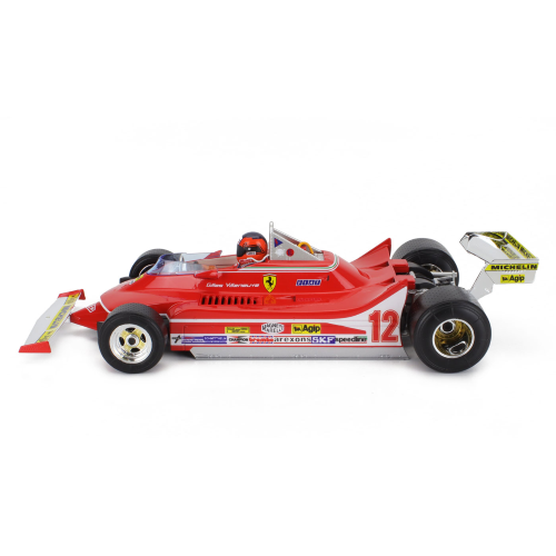 FERRARI 312T4 N.12 WINNER SOUTH AFRICA GP KYALAMI 1979 WITH PILOT GILLES VILLENEUVE 1:18 Burago Formula 1 Modellino