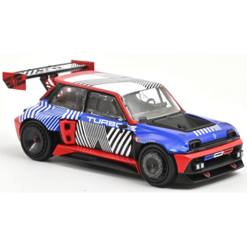 RENAULT CONCEPT R5 TURBO 3E E-TECH 100% ELECTRIC 2023 BLUE & RED 1:43 Norev Concept Car Modellino