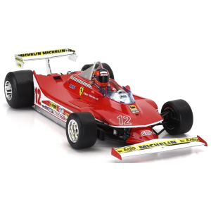 FERRARI 312T4 N.12 WINNER SOUTH AFRICA GP KYALAMI 1979 WITH PILOT GILLES VILLENEUVE 1:18 Burago Formula 1 Modellino