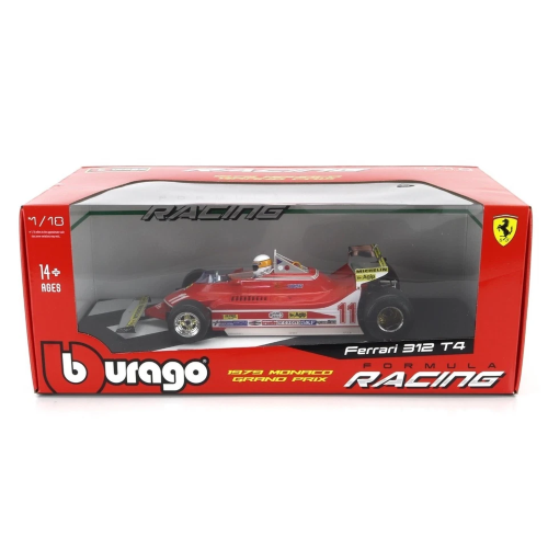 FERRARI 312T4 SHORT TAIL N.11 WINNER MONACO GP 1979 WITH PILOT JODY SCHECKTER WORLD CHAMPION 1:18 Burago Formula 1 Modellino