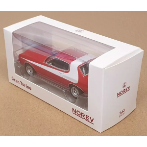 FORD GRAN TORINO 1975 STARSKY & HUTCH REPRODUCTION 1:43 Norev Movie Modellino