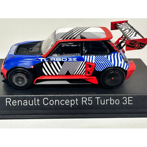 RENAULT CONCEPT R5 TURBO 3E E-TECH 100% ELECTRIC 2023 BLUE & RED 1:43 Norev Concept Car Modellino