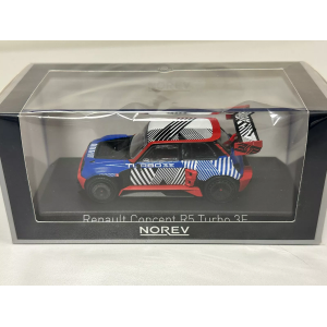 RENAULT CONCEPT R5 TURBO 3E E-TECH 100% ELECTRIC 2023 BLUE & RED 1:43 Norev Concept Car Modellino
