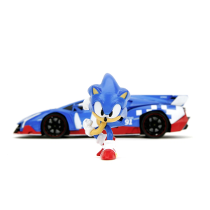 LAMBORGHINI VENENO 2009 "SONIC THE HEDGEHOG" BLUE + FIGURE 1:24 Jada Toys Movie Modellino