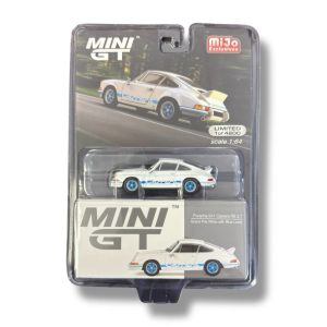 PORSCHE 911 (901) CARRERA RS 2.7 1974 GRAND PRIX WHITE/BLUE 1:64 Mini GT Auto Stradali Modellino