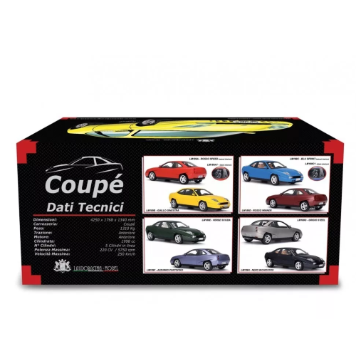 FIAT COUPE 2.0 TURBO 20V 1996 SILVER/BLACK 1:18 Laudo Racing Auto Stradali Modellino