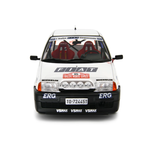FIAT CINQUECENTO TROFEO N.65 RALLY MONTE CARLO 1993 1:18 Laudo Racing Auto Rally Modellino