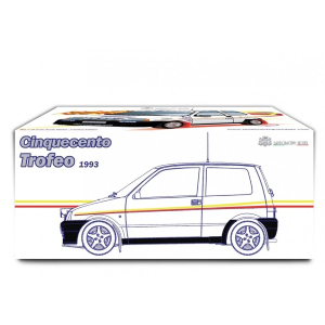 FIAT CINQUECENTO TROFEO N.65 RALLY MONTE CARLO 1993 1:18 Laudo Racing Auto Rally Modellino